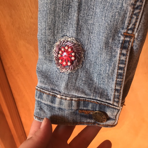 Daniel original design Jean jacket, bead and sequin embellished, size small - Picture 7 of 7